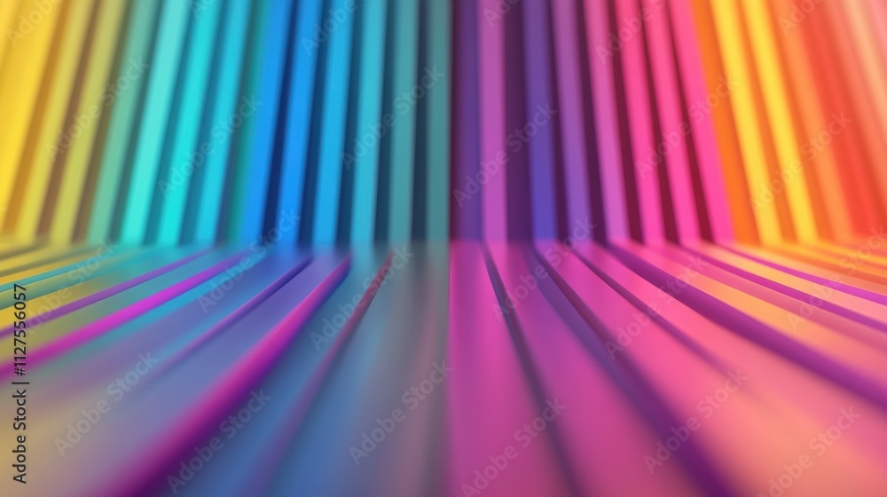 Colorful abstract background with vibrant rainbow stripes creating a dynamic pattern, AI Colorful abstract background with vibrant rainbow stripes creating a dynamic pattern, AI
