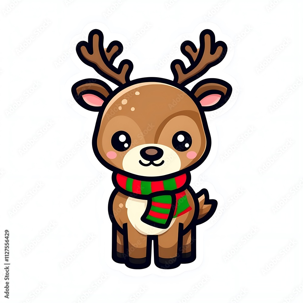 Fototapeta premium reindeer with christmas tree