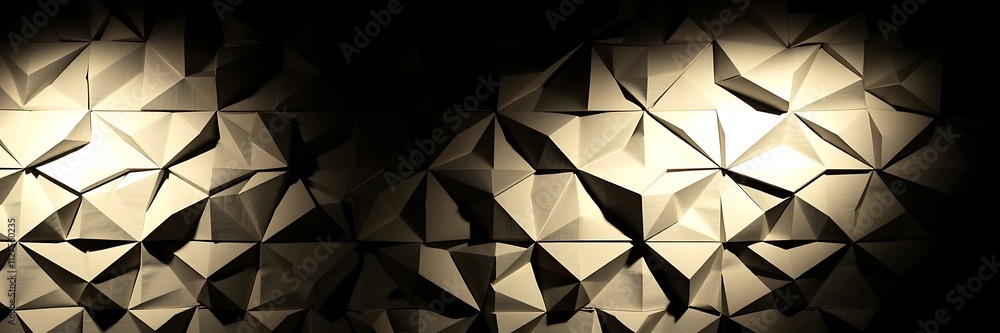 Intricate origami pattern with chiaroscuro lighting and deep shadows on wallpaper Intricate origami pattern with chiaroscuro lighting and deep shadows on wallpaper
