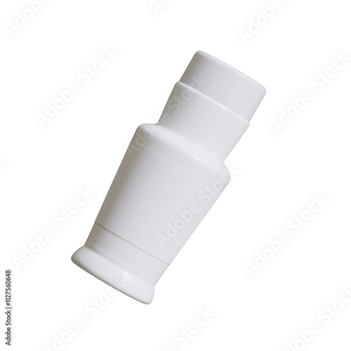 Sauce bottle white color and blank label transparent background