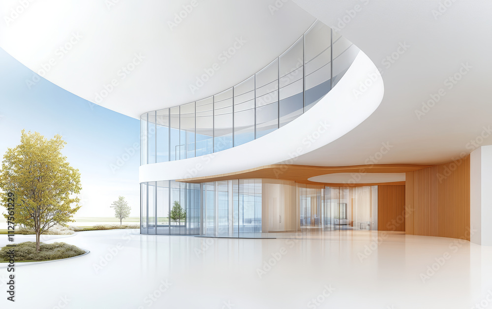 Obraz premium Minimalist modern architecture and spatial structure