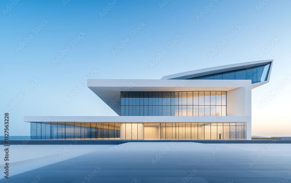 Minimalist modern architecture and spatial structure Minimalist modern architecture and spatial structure