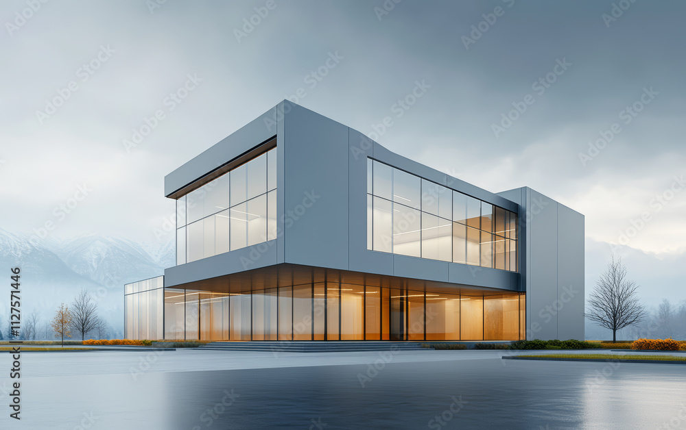 Minimalist modern art building space structure Minimalist modern art building space structure