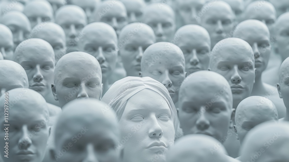 Obraz premium Identity Development: The process by which individuals form a stable sense of self, shaped by personal values, aspirations, and integrating social roles into their identity. 