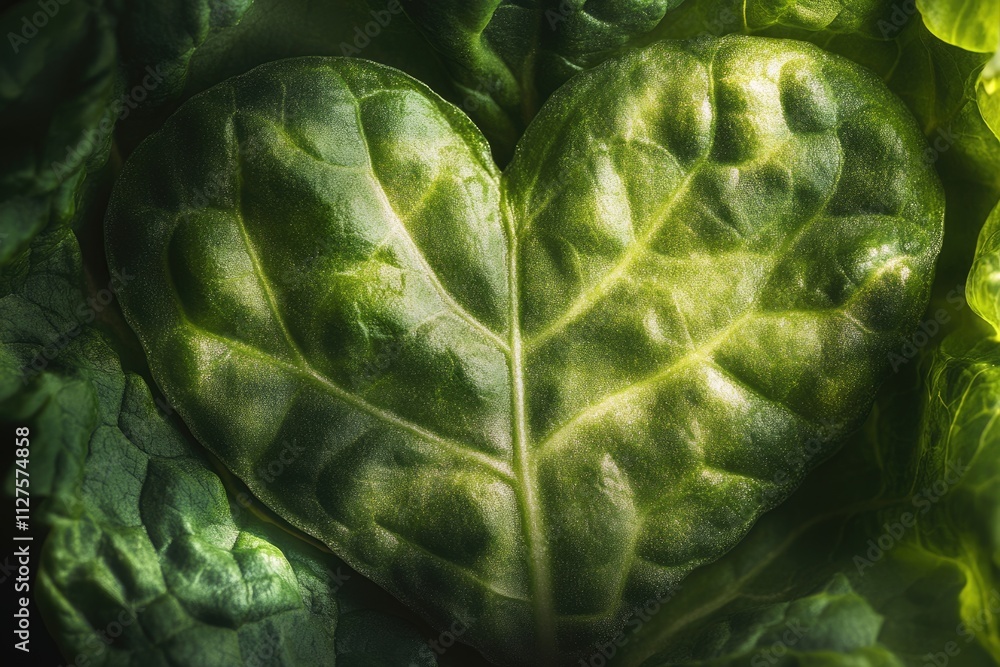 Obraz premium Heart-Shaped Foliage: Fresh Green Valentines for a Healthy Organic Vibe