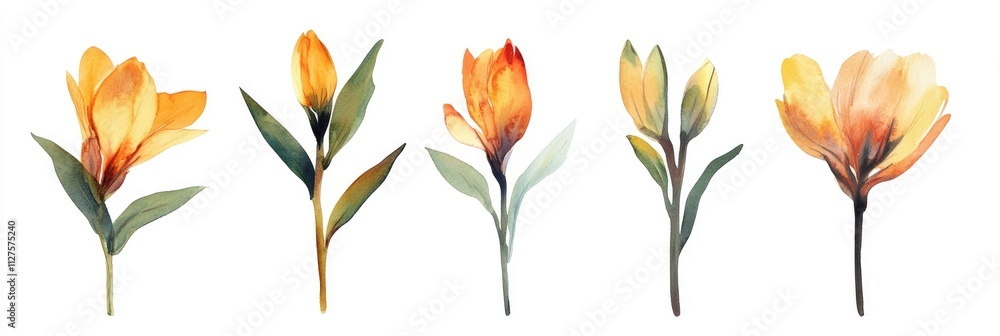 Vibrant Watercolor Bloom Collection: Spring Flowers and Nature's Palette Vibrant Watercolor Bloom Collection: Spring Flowers and Nature's Palette