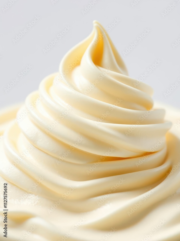 Smooth and creamy vanilla ice cream with a soft and velvety texture, cold, dairy Smooth and creamy vanilla ice cream with a soft and velvety texture, cold, dairy