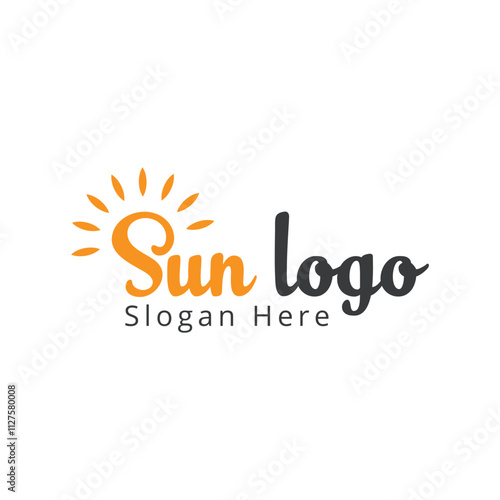 Creative sun logo design vector template. Sun symbol logotype vector