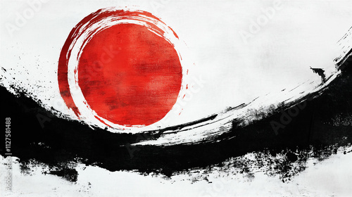 炎の舞: 紅のグラフィックデザインが描く絵画の世界 generative ai