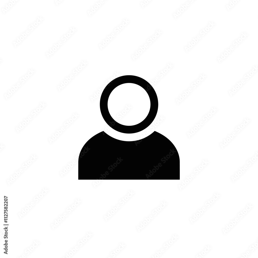 Simple Person Outline Icon Representing User, Profile, and Identity - Perfect for Social Media and UI Designs Simple Person Outline Icon Representing User, Profile, and Identity - Perfect for Social Media and UI Designs
