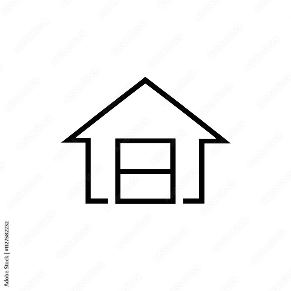 Minimalistic House Outline Icon for Real Estate, Property, and Home Design - Perfect for Architecture and Construction Projects Minimalistic House Outline Icon for Real Estate, Property, and Home Design - Perfect for Architecture and Construction Projects