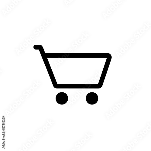 Shopping Cart Icon Representing Online Shopping and E-Commerce - Perfect for Retail, Stores, and Shopping Websites