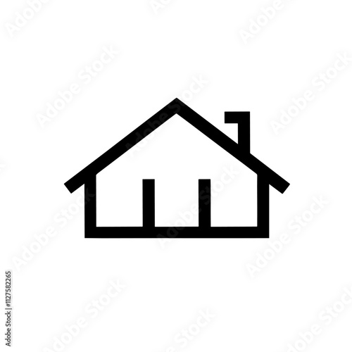 Line Icon Representing Houses and Property - Perfect for Real Estate, Construction, and Home Development Designs