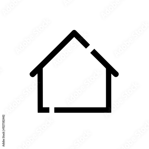 House Symbol Representing Residential Properties, Real Estate, and Architecture in Home Design