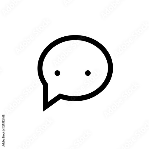 Chat Bubble Icon for Messaging, Conversations, Comments, Social Media, and Online Communication