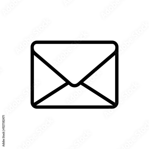 Envelope Icon for Email, Messaging, Postal Services, Communication, and Mail Notifications