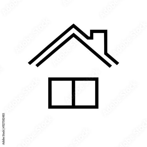 House Icon for Real Estate, Residential Homes, Property, and Architecture