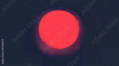 夜景に映える赤いグラフィックスシーン：スフィアとグラフィックデザインの美 generative ai