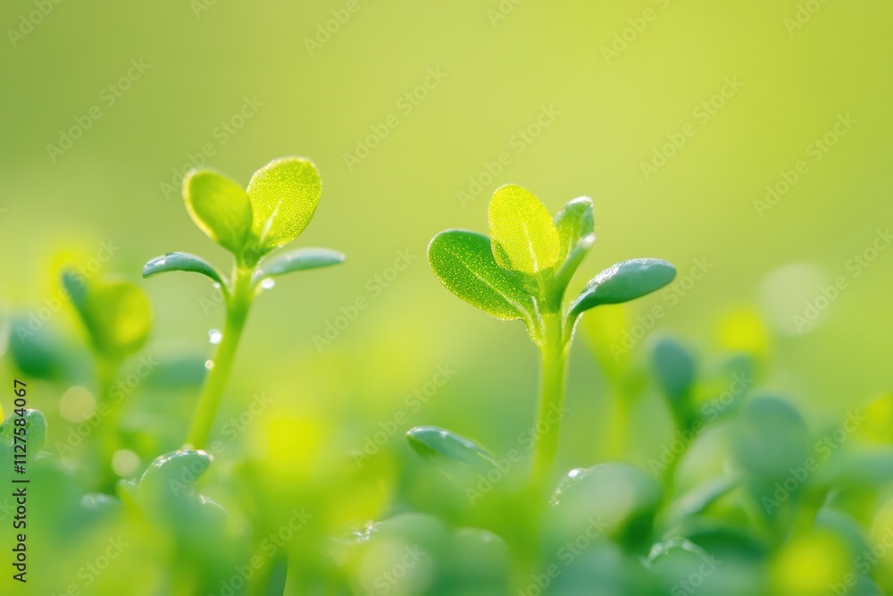 Vibrant Young Sprout Emerging from Soil in a Lush Green Background: A Symbol of Growth and New Beginnings Vibrant Young Sprout Emerging from Soil in a Lush Green Background: A Symbol of Growth and New Beginnings