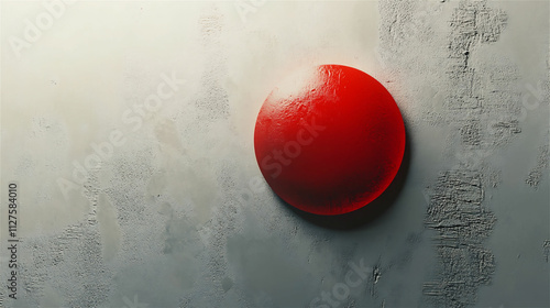鮮烈な赤球体の静物写真 - ボールの美しさを引き立てる generative ai