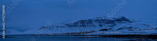 Town of Grundarfjordur in Iceland in winter