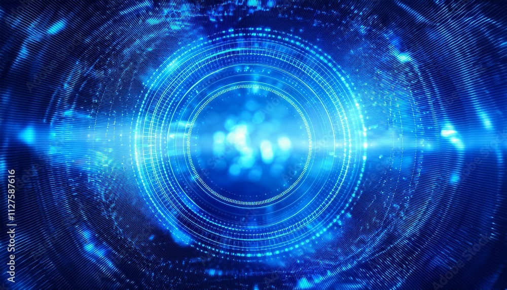 Digital Core: Abstract Blue Technology Background Digital Core: Abstract Blue Technology Background