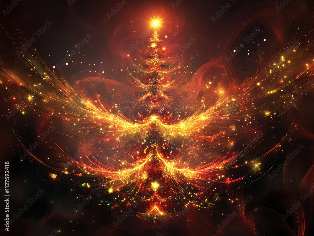 Obraz premium abstract christmas tree