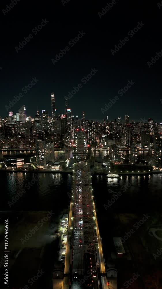 Queensboro Bridge over East River connecting Long Island City neighborhood in the borough of Queens with the East Midtown and Upper East Side neighborhoods in Manhattan Queensboro Bridge over East River connecting Long Island City neighborhood in the borough of Queens with the East Midtown and Upper East Side neighborhoods in Manhattan