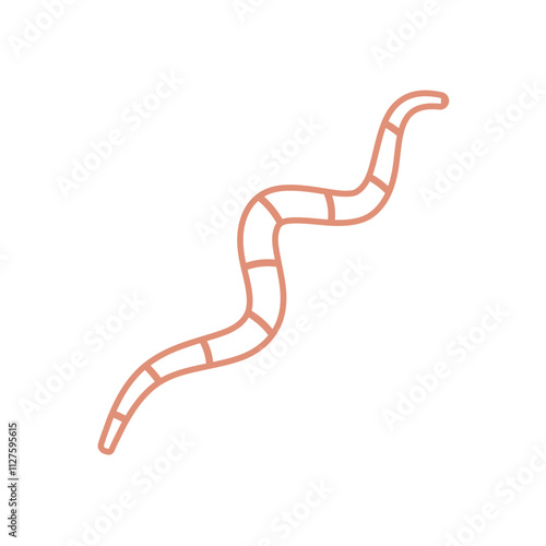 Earthworm line icon 