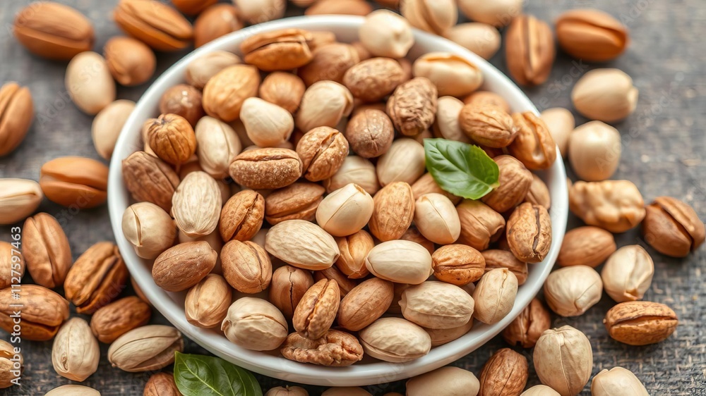 A variety of healthy nuts including cashews, pistachios, hazelnuts, walnuts, and almonds in a mix, protein, cashew A variety of healthy nuts including cashews, pistachios, hazelnuts, walnuts, and almonds in a mix, protein, cashew