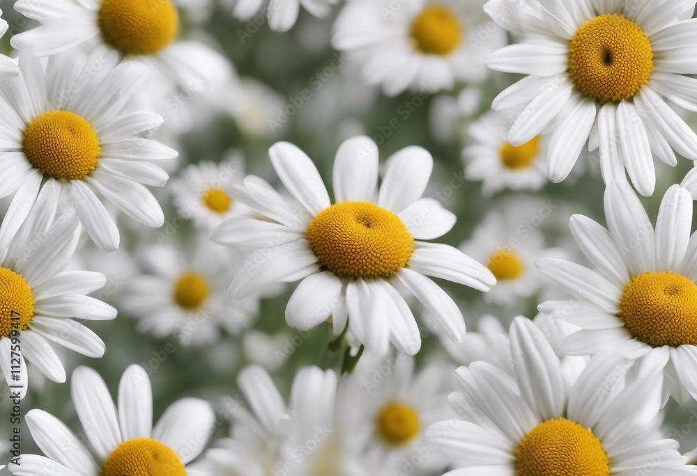 Fototapeta premium Collection of daisy flower branches isolated on transparent or white background