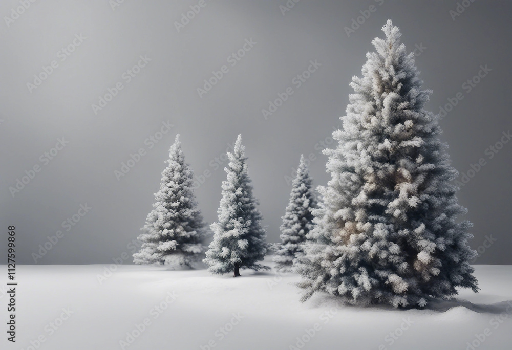 Collection of christmas Trees with Snow isolated on transparent or white background Collection of christmas Trees with Snow isolated on transparent or white background