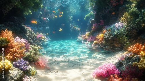 Wallpaper Mural Underwater world  illuminated by sunlight Torontodigital.ca