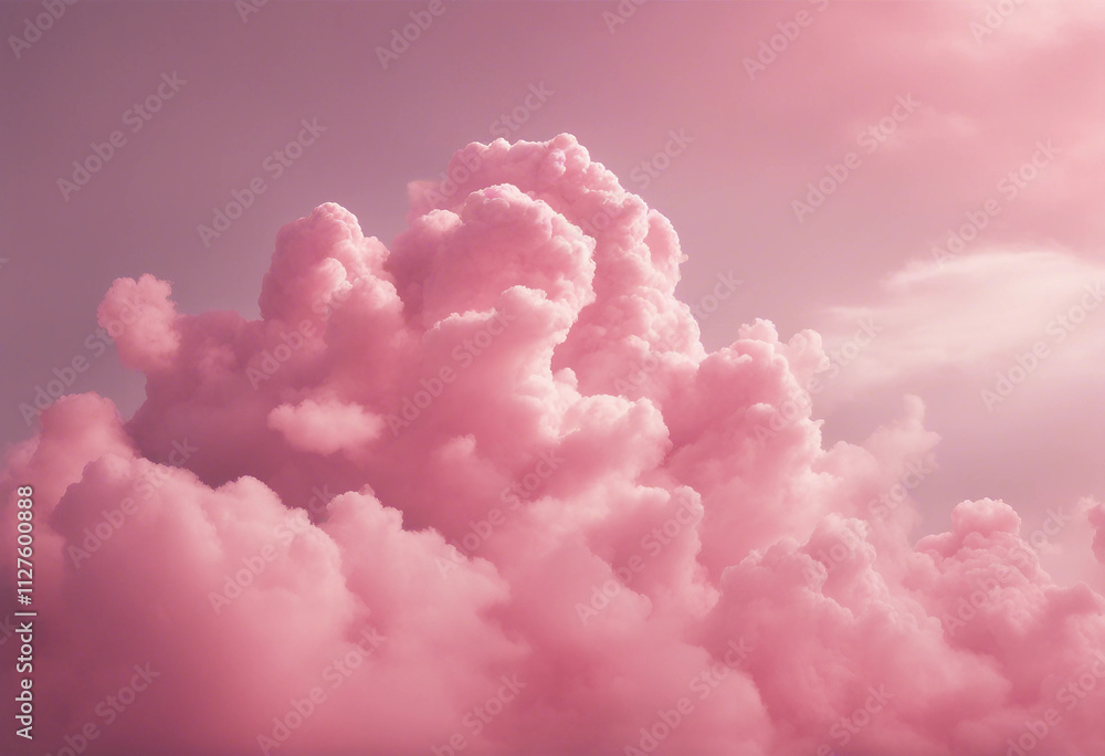 Collection of beautiful pink clouds isolated on white background Collection of beautiful pink clouds isolated on white background