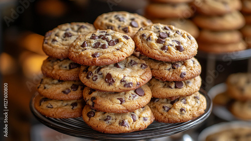 chocolate chip cookies on a plate