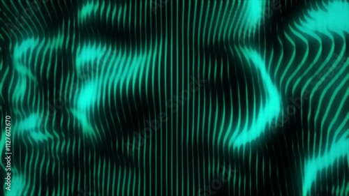 Abstract Teal and Black Wavy Lines Digital Art Background Texture