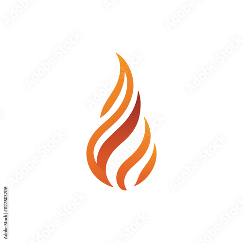 Fire Flame Logo Design with Modern Colorful Luxury Vector Template