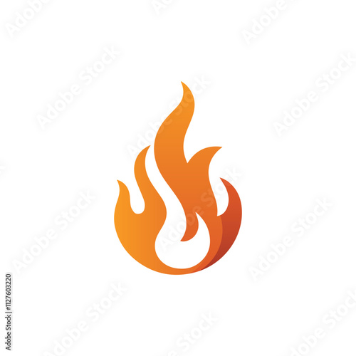 Fire Flame Logo Design with Modern Colorful Luxury Vector Template