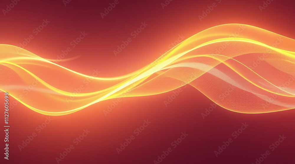 Obraz premium Digital abstract artwork of a music wave electric vivid colors diffused shadows and subtle illumination smooth transitions and dynamic forms background wallpaper