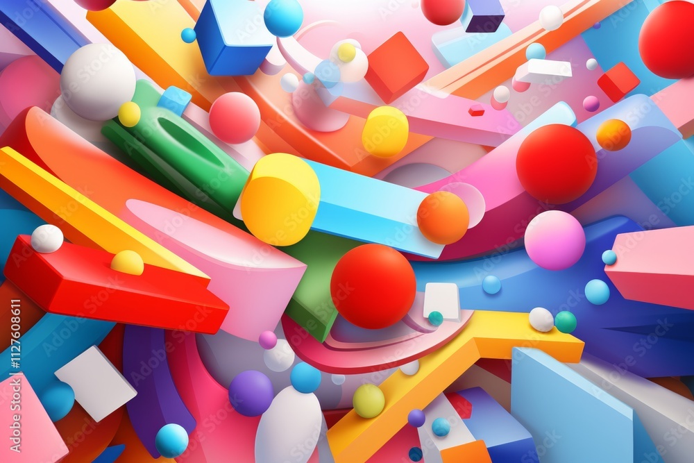 Vibrant abstract geometric shapes and intricate pattern design for modern aesthetic appeal Vibrant abstract geometric shapes and intricate pattern design for modern aesthetic appeal