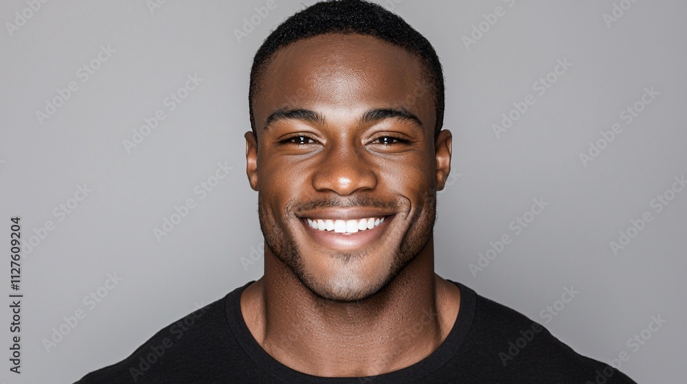 Portrait of a smiling young African American man. Portrait of a smiling young African American man.
