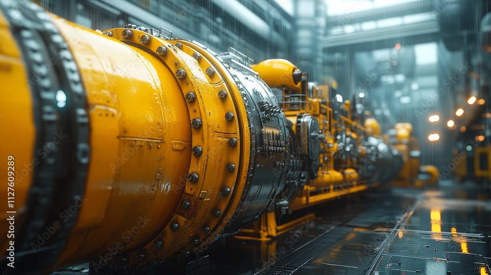 Industrial Piping in High-Tech Factory Industrial Piping in High-Tech Factory
