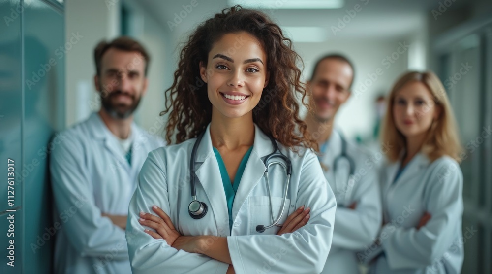 Fototapeta premium Portrait of a smiling female doctor