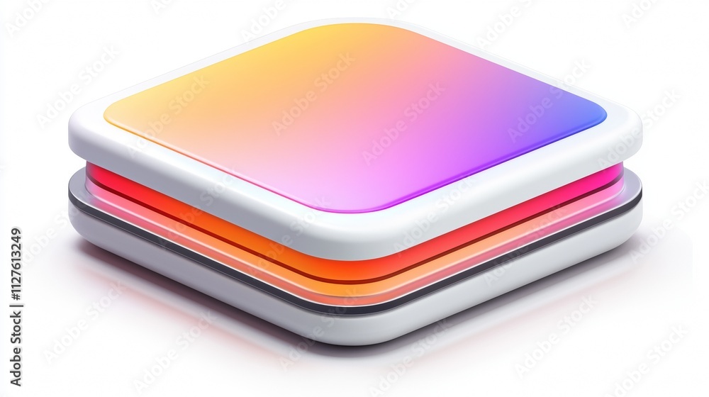 Colorful layered square design enhances modern digital aesthetics in graphic design projects Colorful layered square design enhances modern digital aesthetics in graphic design projects