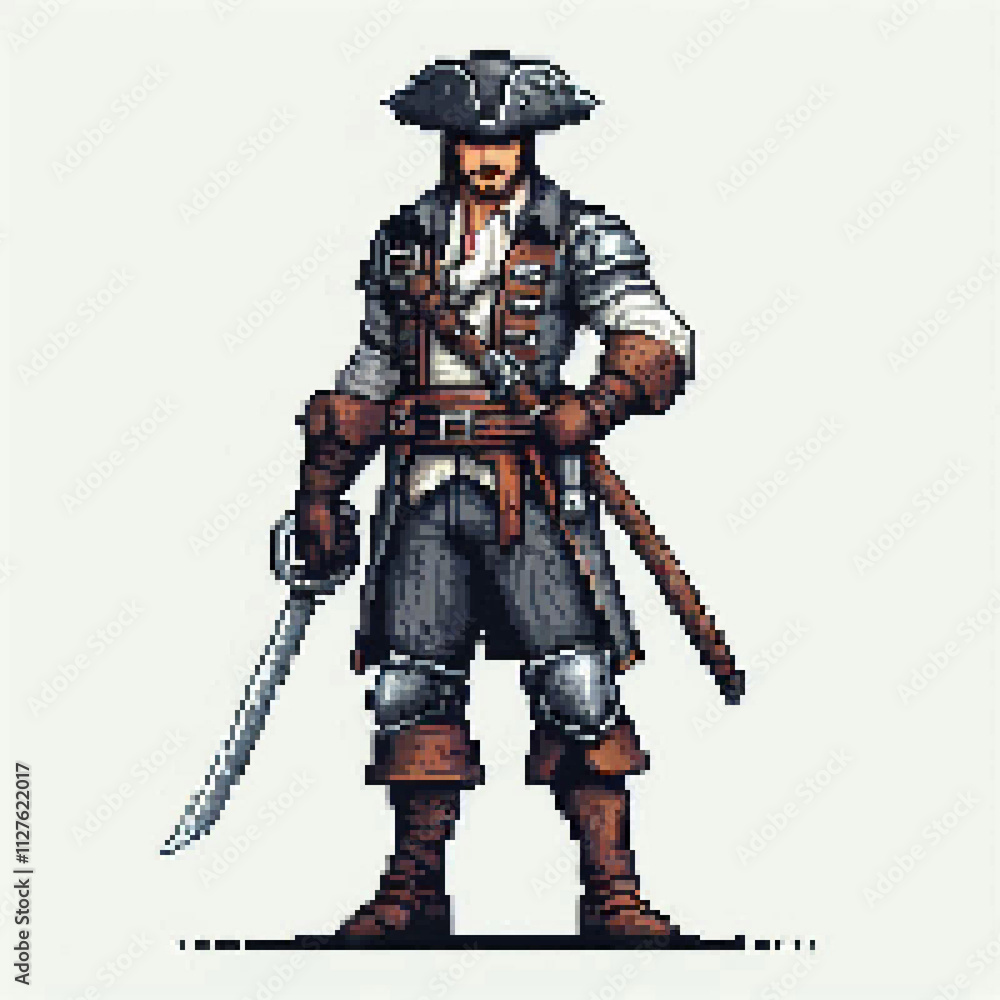 Fototapeta premium Pixel art Sailor