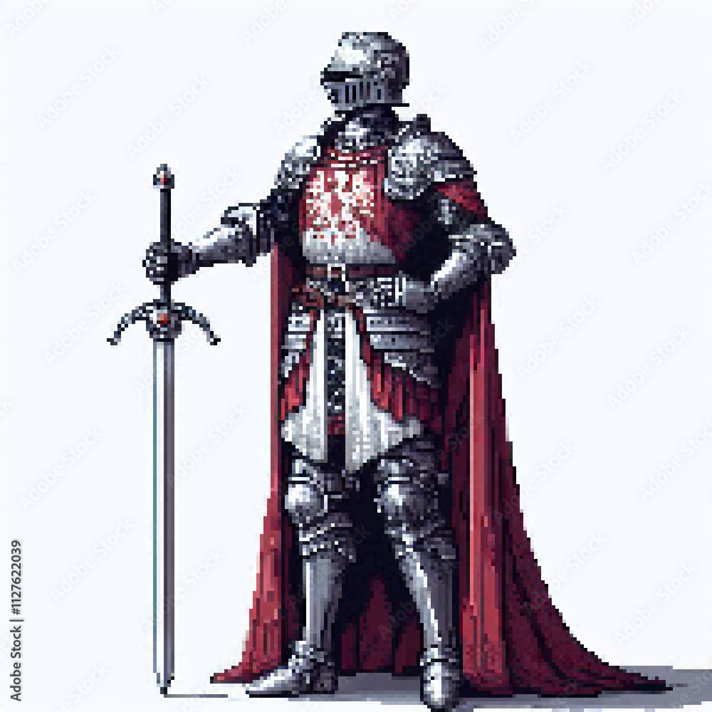 Obraz premium Pixel art knight