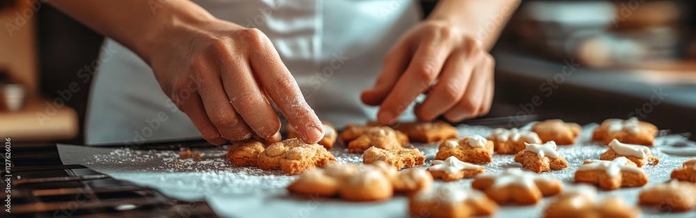 Cozy Christmas cookies in festive holiday shapes Cozy Christmas cookies in festive holiday shapes