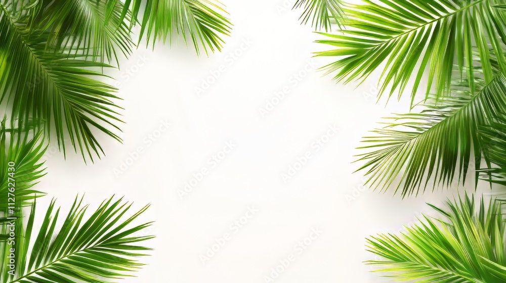 Tropical palm leaf textures with vibrant borders of fresh green plants. photoshop textures. Ultra realistic. Photorealistic Tropical palm leaf textures with vibrant borders of fresh green plants. photoshop textures. Ultra realistic. Photorealistic