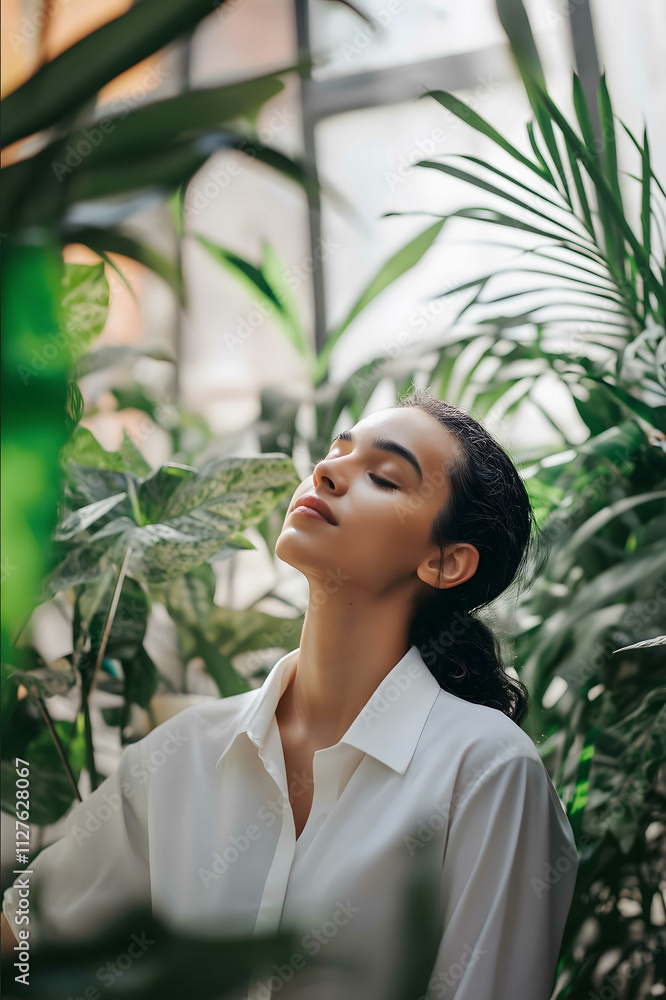 Minimalist and ecoconscious design featuring Camila Silva a 28yearold freelance designer focused on sustainability captured in a calm and introspective moment interact Minimalist and ecoconscious design featuring Camila Silva a 28yearold freelance designer focused on sustainability captured in a calm and introspective moment interact