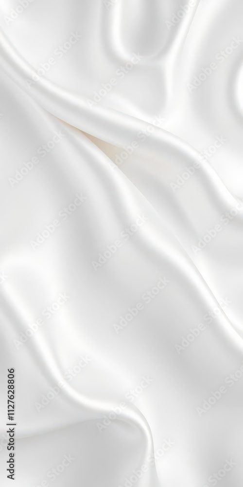 Fototapeta premium Smooth, elegant white silk background with a luxurious sheen and soft texture, texture, silk